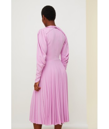 Robe plissée à col twisté vente chaude votre 