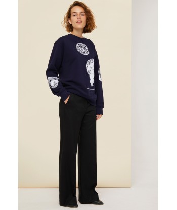 Sweatshirt oversize en coton imprimé votre