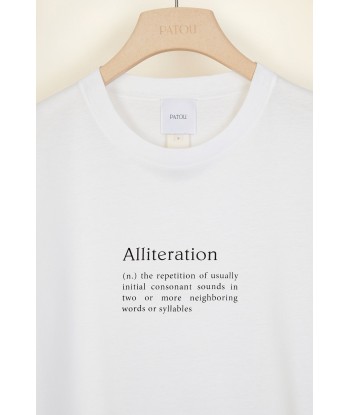 T-shirt Alliteration en coton bio ouvre sa boutique