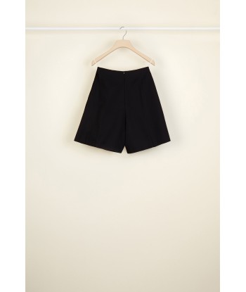 Short en coton à taille haute soldes