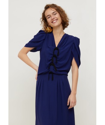 Robe froncée à noeuds 50-70% off 