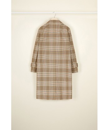 Manteau en gabardine tartan en stock