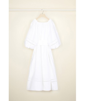 Robe longue en coton à broderie ajourée le des métaux précieux