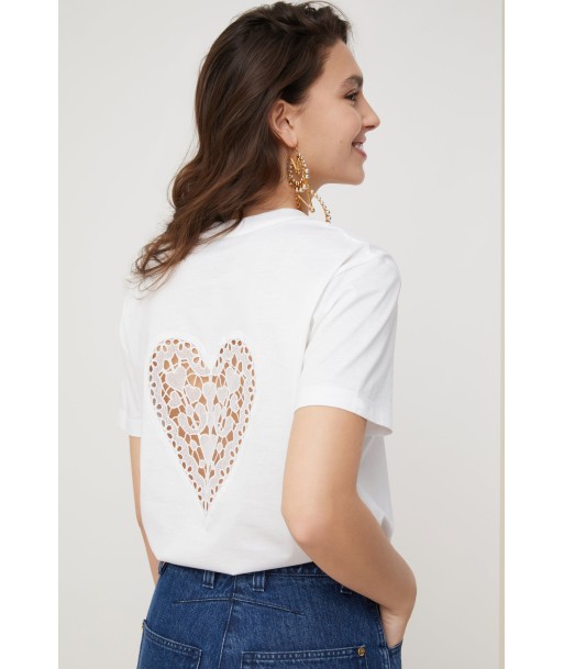 T-shirt en coton bio à découpe coeur Economisez 