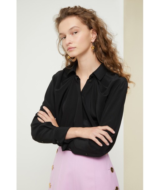 Blouse drapée en soie Par le système avancé 