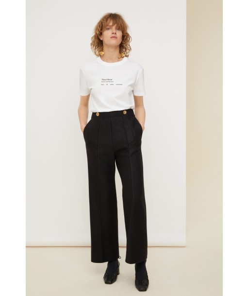 Pantalon large en laine 50% de réduction en Octobre 2024