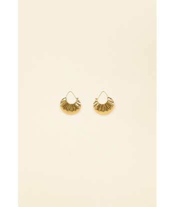 Grandes boucles d’oreilles mandarine en laiton acheter