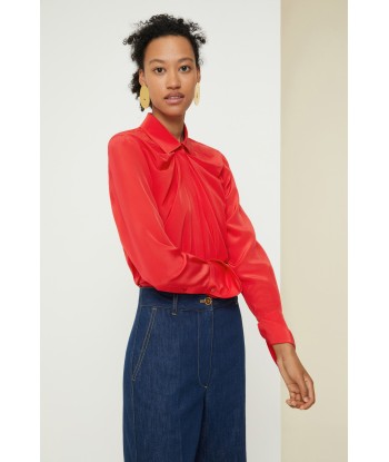 Blouse iconique drapée en soie Jusqu'à 80% De Réduction