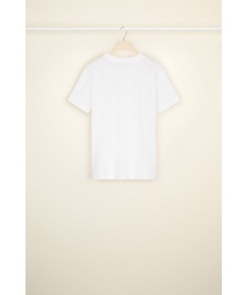 T-shirt brodé en coton bio store