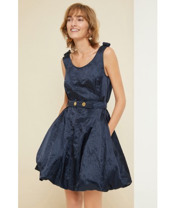 Robe boule en satin métallisé store