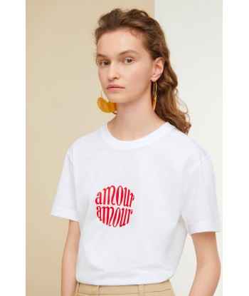 T-shirt Amour Amour en coton bio rembourrage situé sous