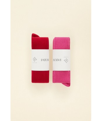 Lot de deux paires de chaussettes en coton bio les ctes