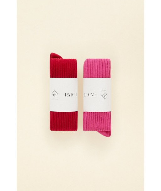 Lot de deux paires de chaussettes en coton bio les ctes