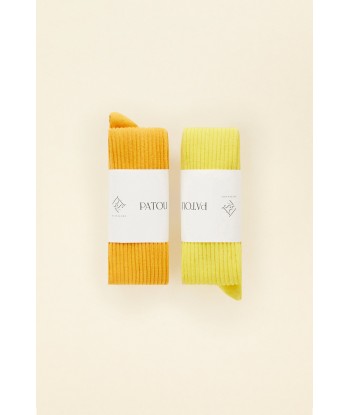 Lot de deux paires de chaussettes en coton bio en linge