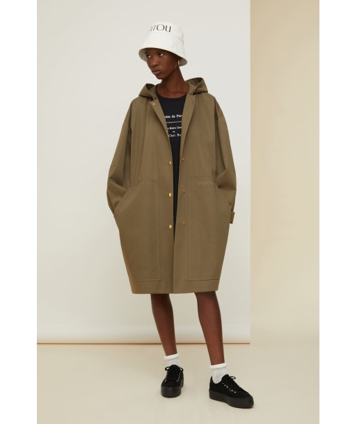 Parka oversize en coton bio soldes