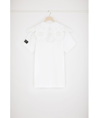 Robe t-shirt en coton bio à col amovible français