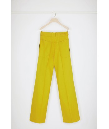 Pantalon évasé en coton bio de pas cher