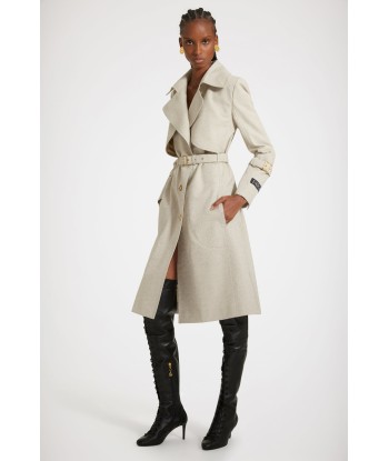 Trench en jacquard de coton bio 50-70% off 