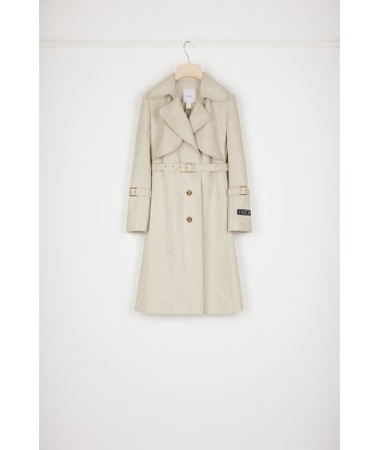 Trench en jacquard de coton bio 50-70% off 