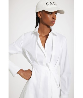 Robe chemise plissée en coton bio rembourrage situé sous