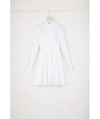 Robe chemise plissée en coton bio rembourrage situé sous