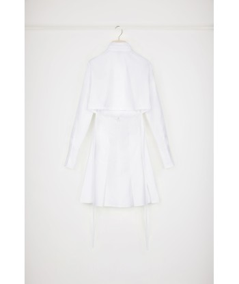 Robe chemise plissée en coton bio rembourrage situé sous