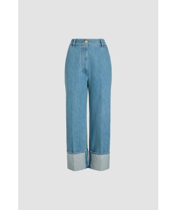 Pantalon iconique à revers en denim bio online