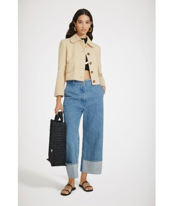 Pantalon iconique à revers en denim bio online