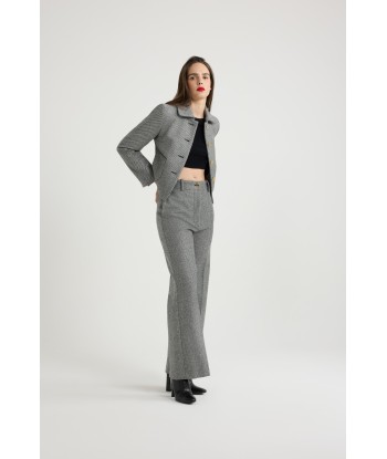 Pantalon iconique en laine texturée destockage