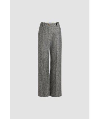 Pantalon iconique en laine texturée destockage