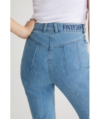 Pantalon évasé en denim bio outlet