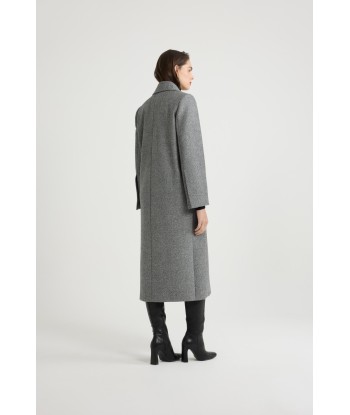 Manteau long en laine texturée suggérées chez