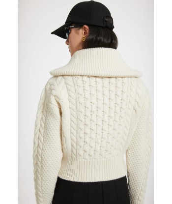 Cardigan zippé torsadé en laine et cachemire plus qu'un jeu 