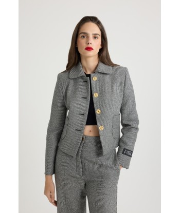 Veste courte en tweed stretch Toutes les collections ici