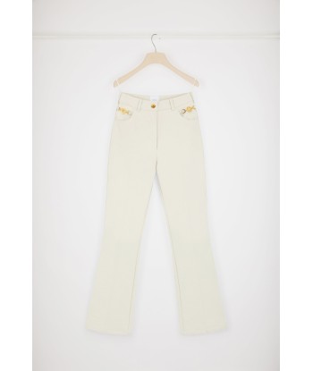 Pantalon évasé en denim de coton régénéré de France