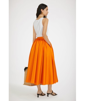 Jupe midi en satin de votre