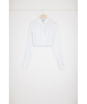 Chemise courte à noeud en coton éco-responsable online