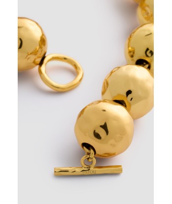 Collier à boules martelées en laiton doré Les magasins à Paris