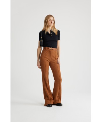 Pantalon évasé en tweed de laine éco-responsable et coton bio Comparez plus de prix