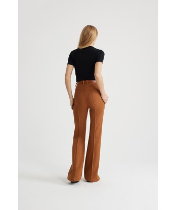 Pantalon évasé en tweed de laine éco-responsable et coton bio Comparez plus de prix