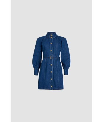 Robe courte en denim bio de France