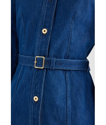 Robe courte en denim bio de France