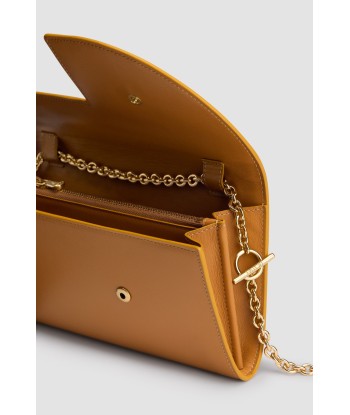 Pochette Patou à chaîne en cuir soldes