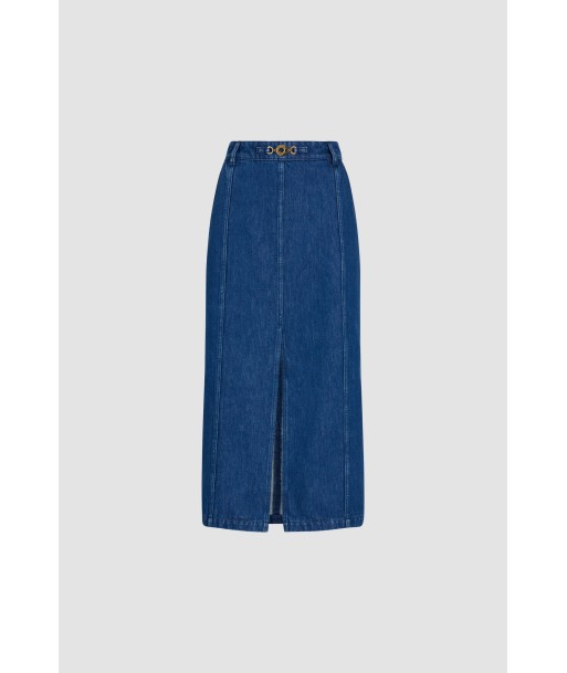 Jupe midi fendue en denim bio en ligne