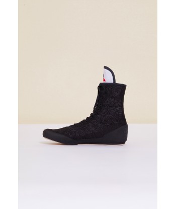 Bestickte High-Top-Sneaker - Schwarz les ligaments