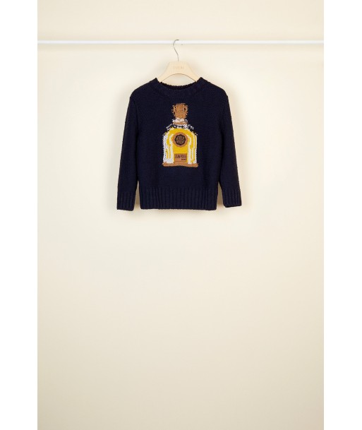 Pullover mit Parfum-Flakon pas cher 