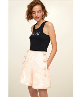 High-Waist-Shorts aus Seidenbrokat france